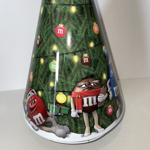 M&M's Christmas Tree Musical Rotating Tin 2017 - Plays "Deck The Halls" - Works! - Picture 3 of 8